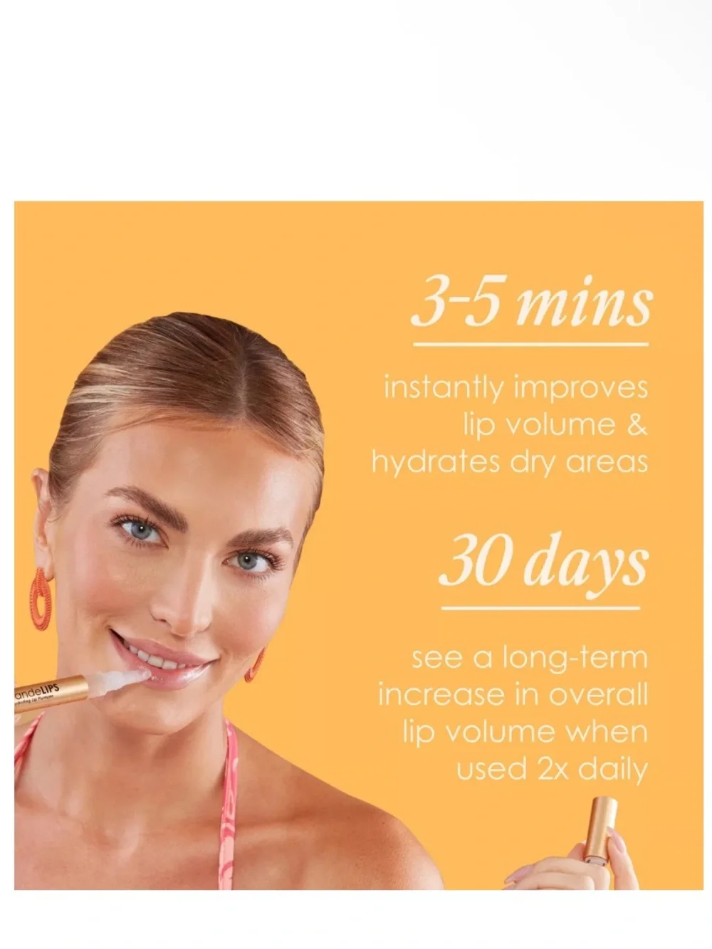 Grande Cosmetics GrandeLIPS Hydrating Lip Plumper, Gloss Finish Color Pale Rose